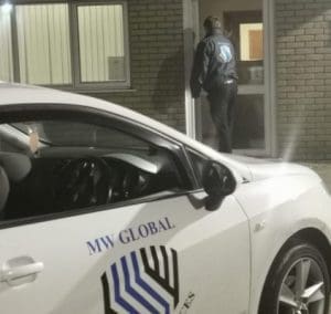 Mobile Patrol attending a scheduled patrol at a warehouse facility.