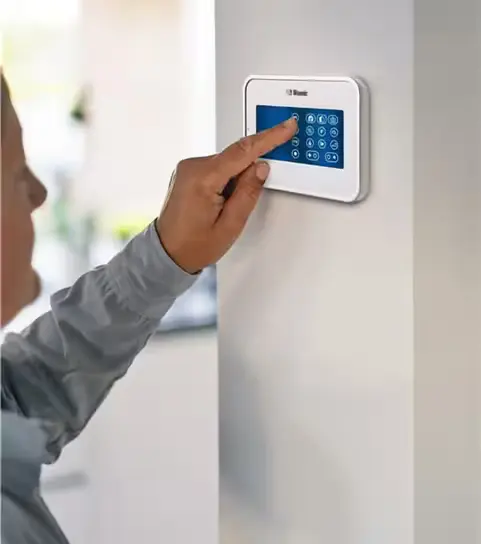 Visonic alarm keypad for a customer-owned alarm system