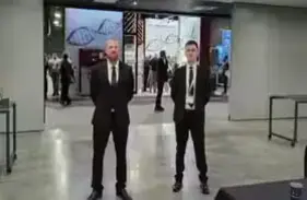 Corporate Security Guards access control to a private corporate event.