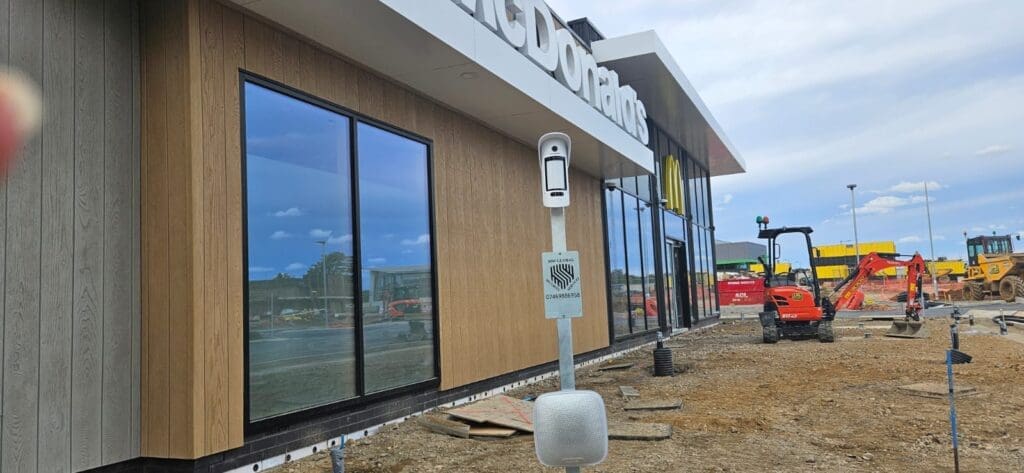 Temporary construction site alarm system protecting plant and site assets in Cambridgeshire