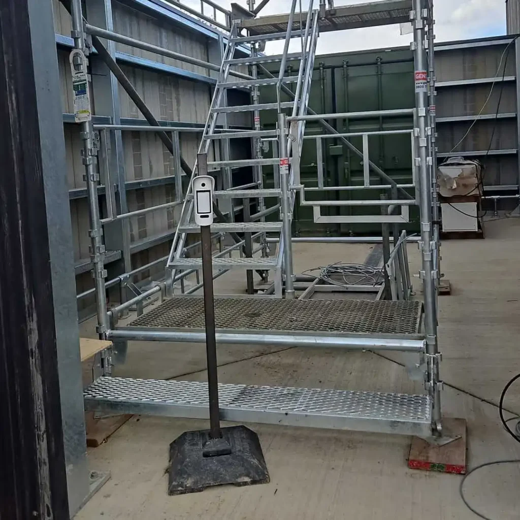 Commercial wireless intruder alarm detector protecting an industrial site