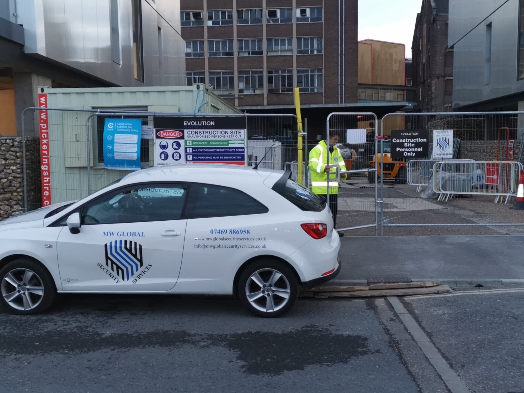 Temporary construction site security equipment supporting guards and patrols in Norfolk