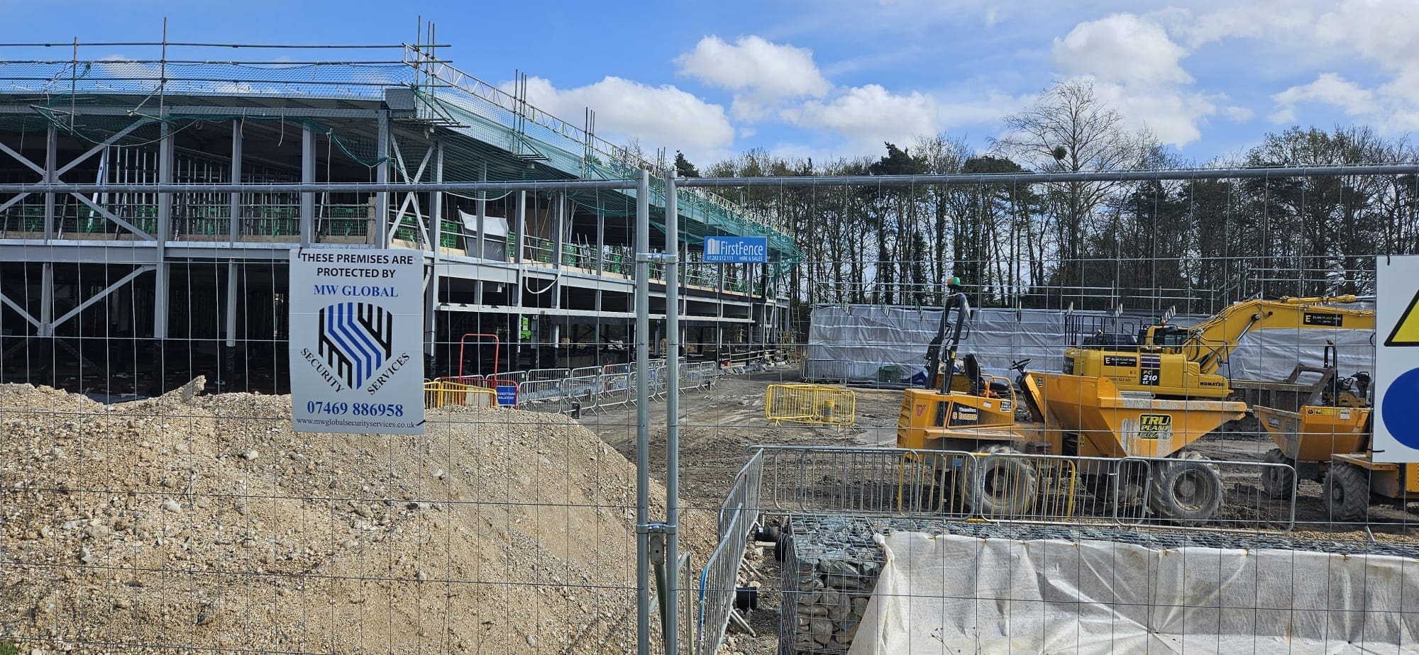 Construction site protected by MW Global Security Services