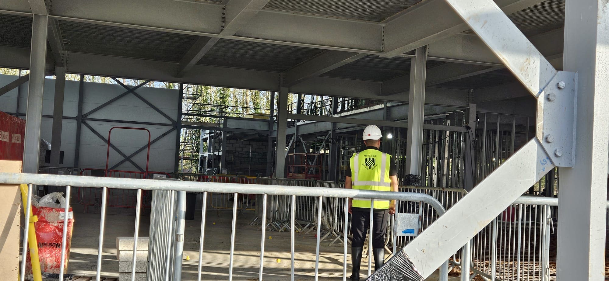 Temporary security guarding at a construction project